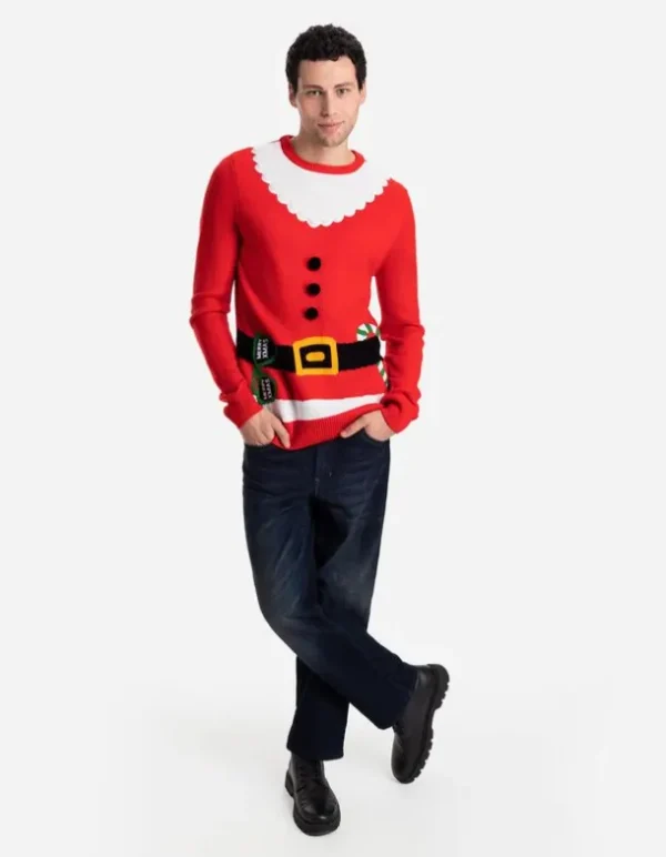 Strickpullover - Christmas - rot