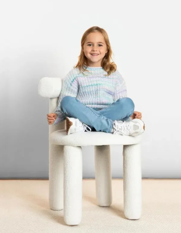Strickpullover - Grobstrick - lila