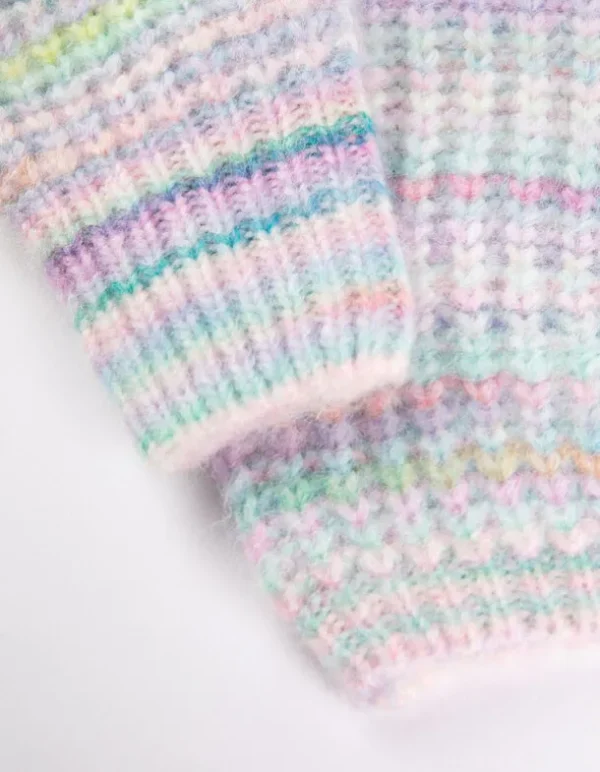 Strickpullover - Grobstrick - lila