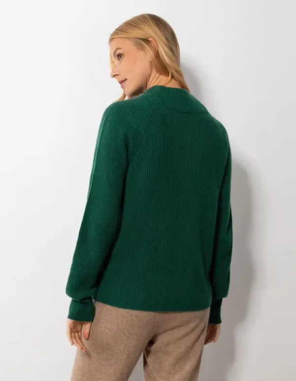 Strickpullover - Kaschmir - dunkelgrün