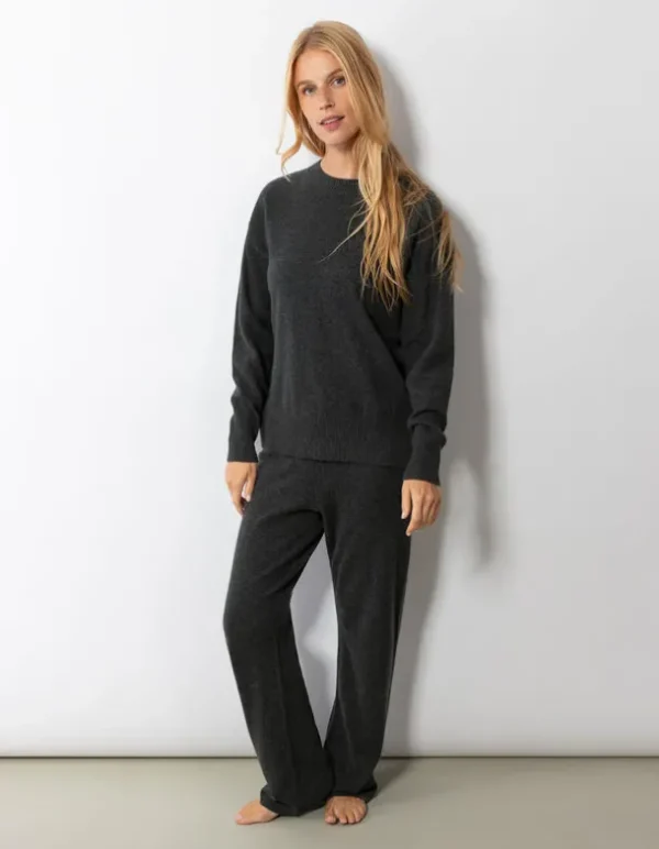 Strickpullover - Kaschmir - dunkelgrau