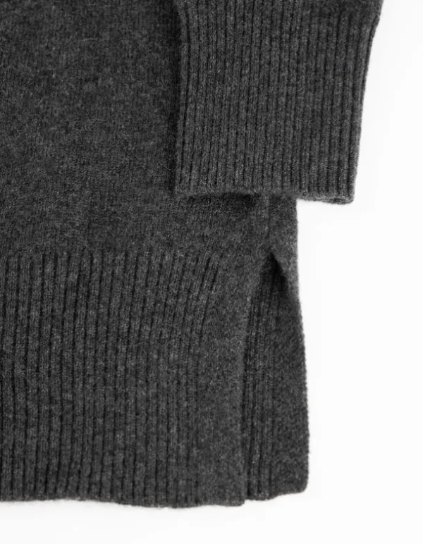 Strickpullover - Kaschmir - dunkelgrau