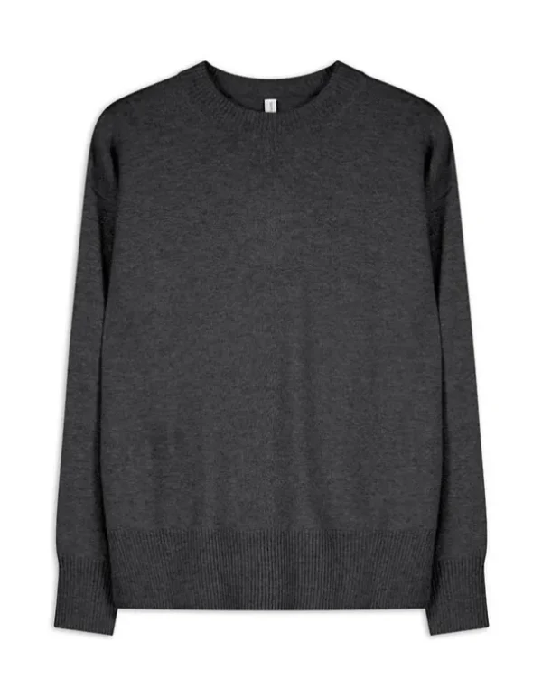 Strickpullover - Kaschmir - dunkelgrau