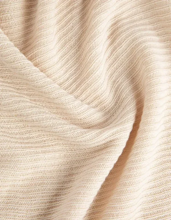 Strickpullover - Überschnittene Ärmel - beige