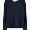 Strickpullover - Viskose-Mix - dunkelblau