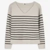 Strickpullover - Viskose-Mix - weiß