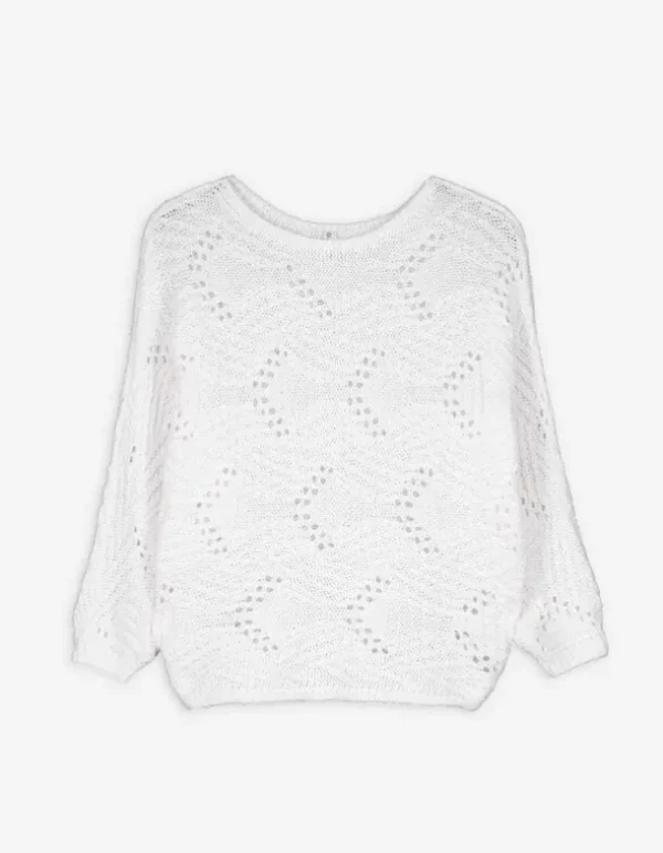Strickpullover - weiß