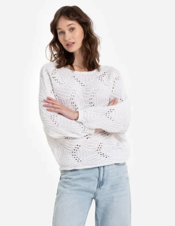 Strickpullover - weiß