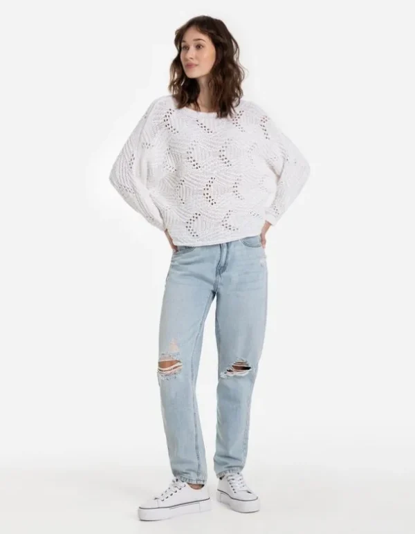 Strickpullover - weiß