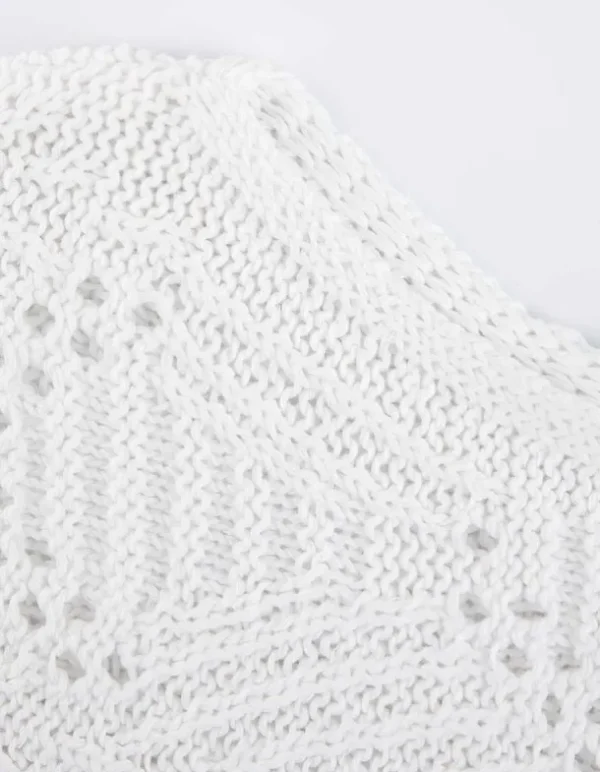 Strickpullover - weiß