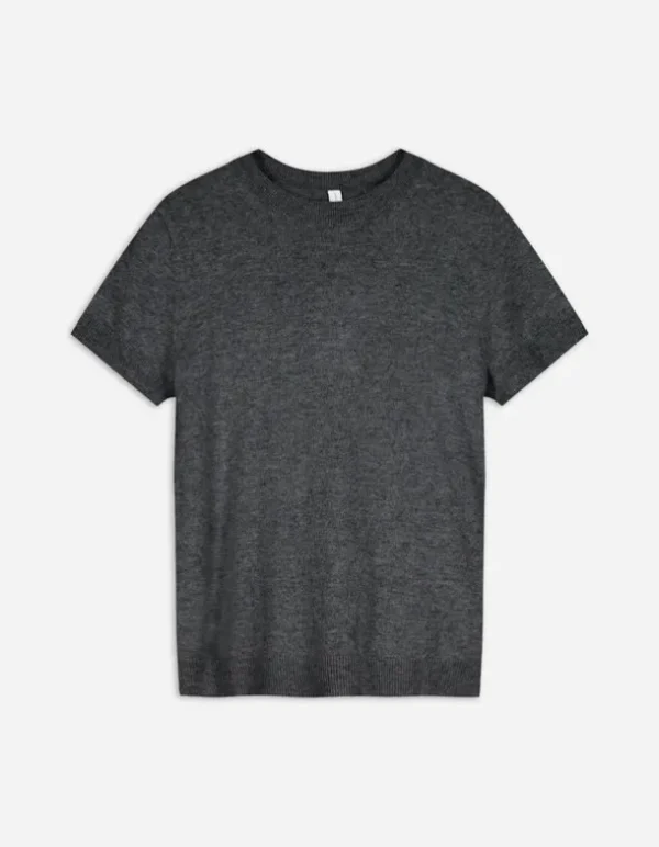 Strickshirt - Kaschmir - dunkelgrau