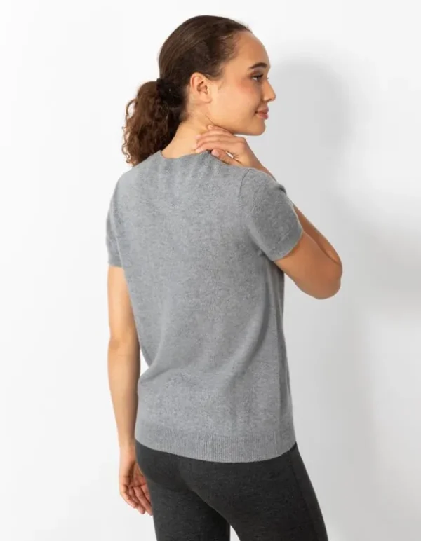 Strickshirt - Kaschmir - grau