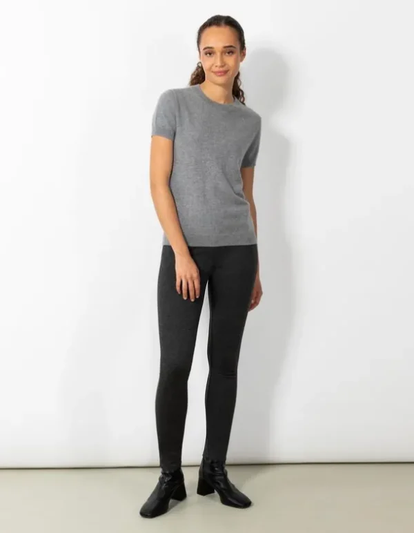 Strickshirt - Kaschmir - grau