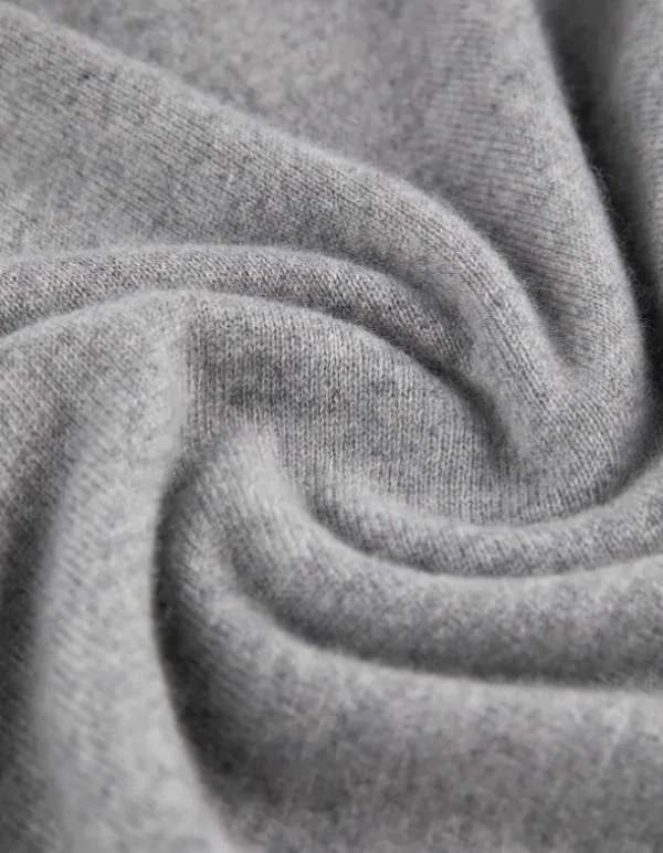 Strickshirt - Kaschmir - grau