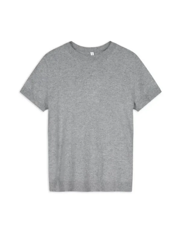 Strickshirt - Kaschmir - grau