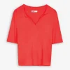 Strickshirt - Viskose-Mix - dunkelrot