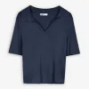 Strickshirt - Viskose-Mix - dunkelblau