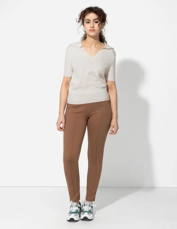 Strickshirt - Viskose-Mix - beige