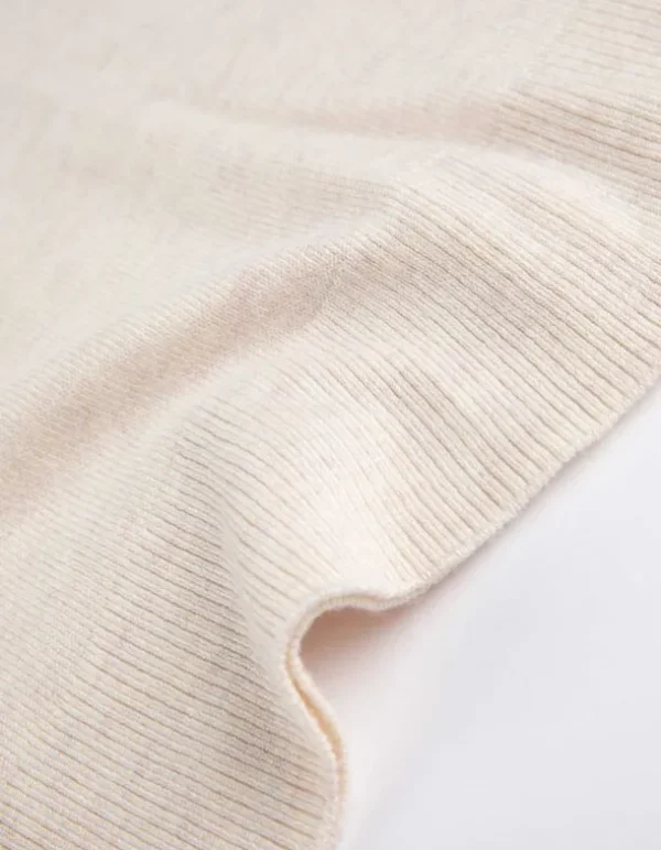 Strickshirt - Viskose-Mix - beige