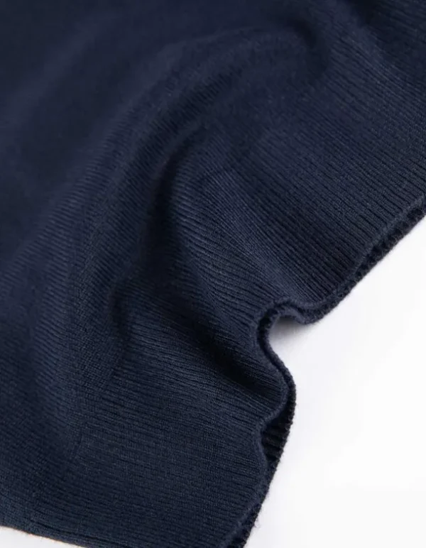 Strickshirt - Viskose-Mix - dunkelblau