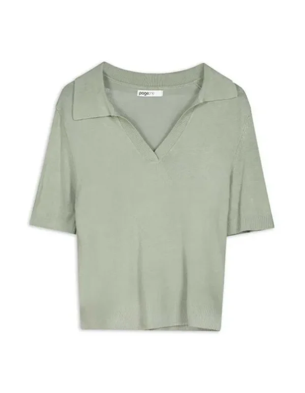 Strickshirt - Viskose-Mix - hellgrün