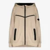 Sweatjacke - Color-Blocking - beige