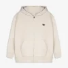 Sweatjacke - einfarbig - beige