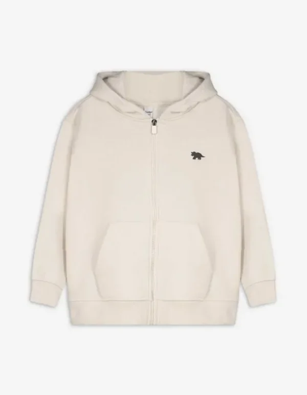 Sweatjacke - einfarbig - beige