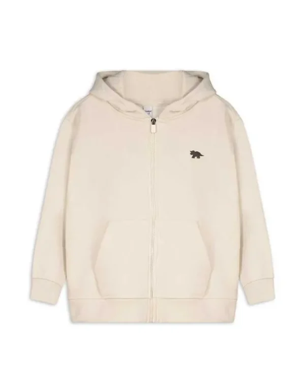 Sweatjacke - einfarbig - beige