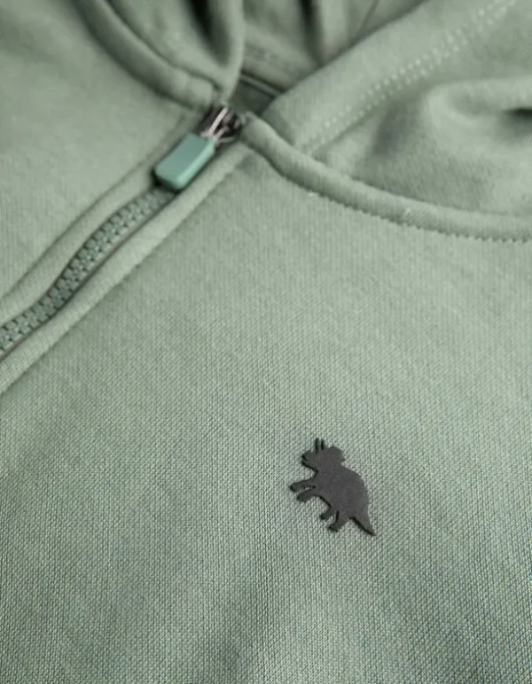 Sweatjacke - einfarbig - dunkelgrün