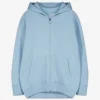 Sweatjacke - Kapuze - blau