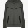 Sweatjacke - Kapuze - grau