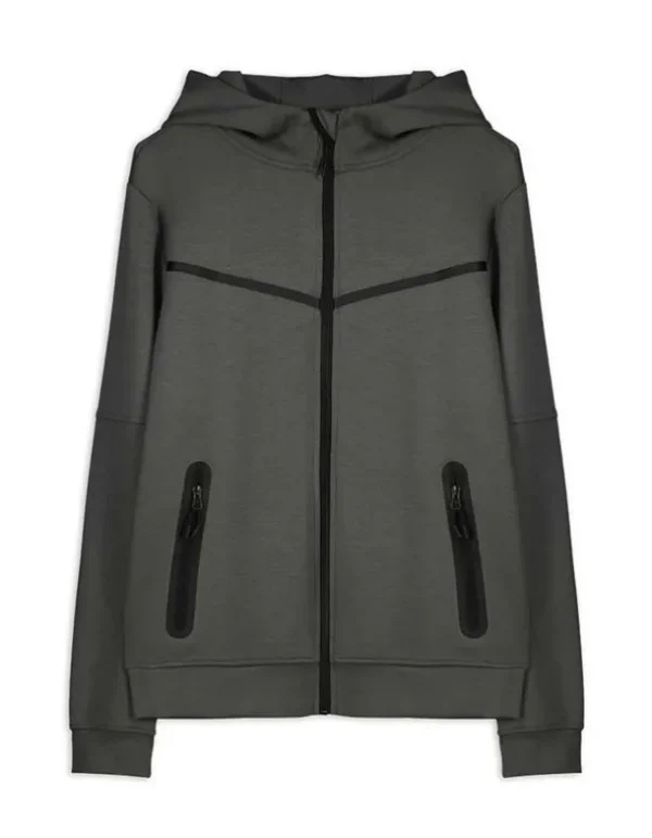 Sweatjacke - Kapuze - grau