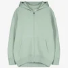 Sweatjacke - Kapuze - grün