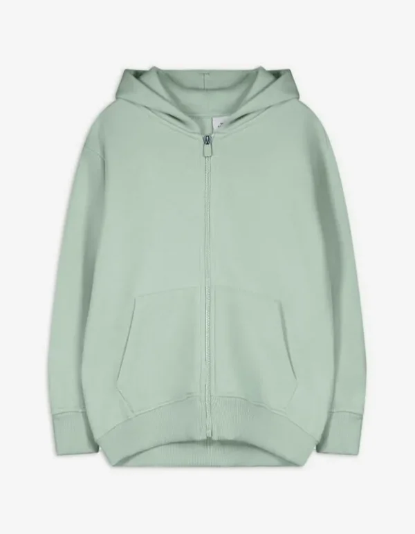 Sweatjacke - Kapuze - grün