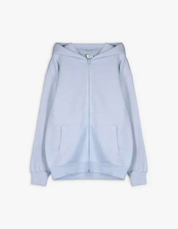 Sweatjacke - Kapuze - hellblau