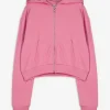 Sweatjacke - Kapuze - pink