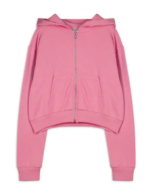 Sweatjacke - Kapuze - pink