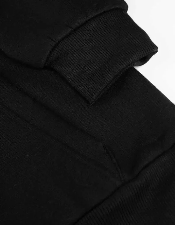 Sweatjacke - Kapuze - schwarz