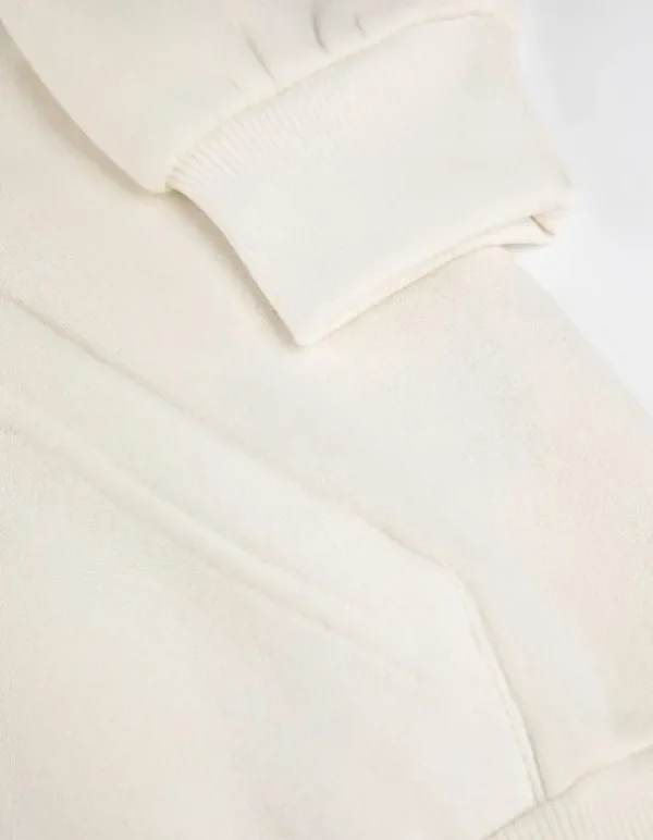 Sweatjacke - Kapuze - weiß