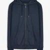 Sweatjacke - Kapuze mit Tunnelzug - dunkelblau