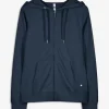 Sweatjacke - Kapuze mit Tunnelzug - dunkelblau