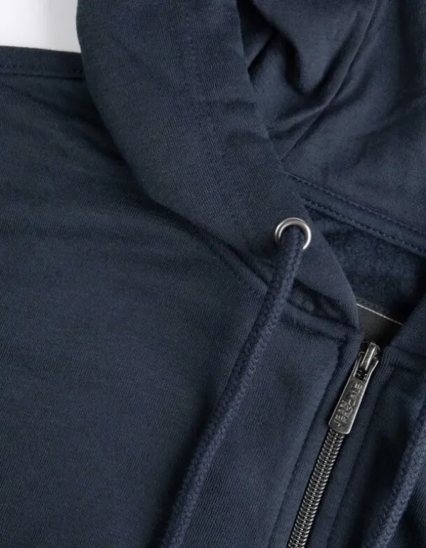 Sweatjacke - Kapuze mit Tunnelzug - dunkelblau