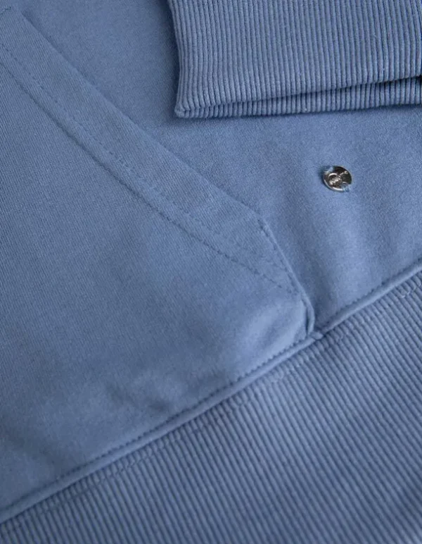 Sweatjacke - Kapuze mit Tunnelzug - hellblau