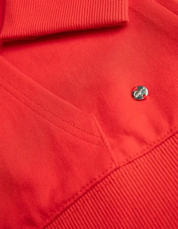 Sweatjacke - Kapuze mit Tunnelzug - rot