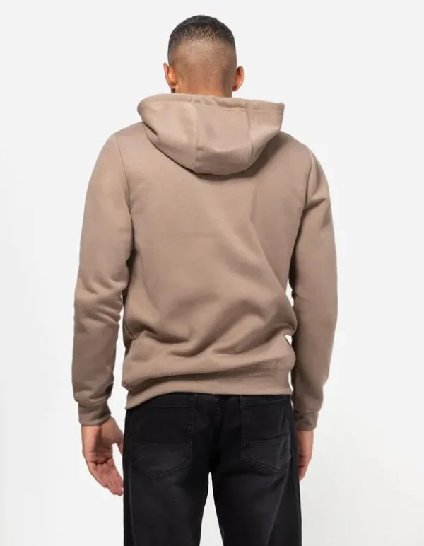 Sweatjacke - Kapuze mit Tunnelzug - hellbraun