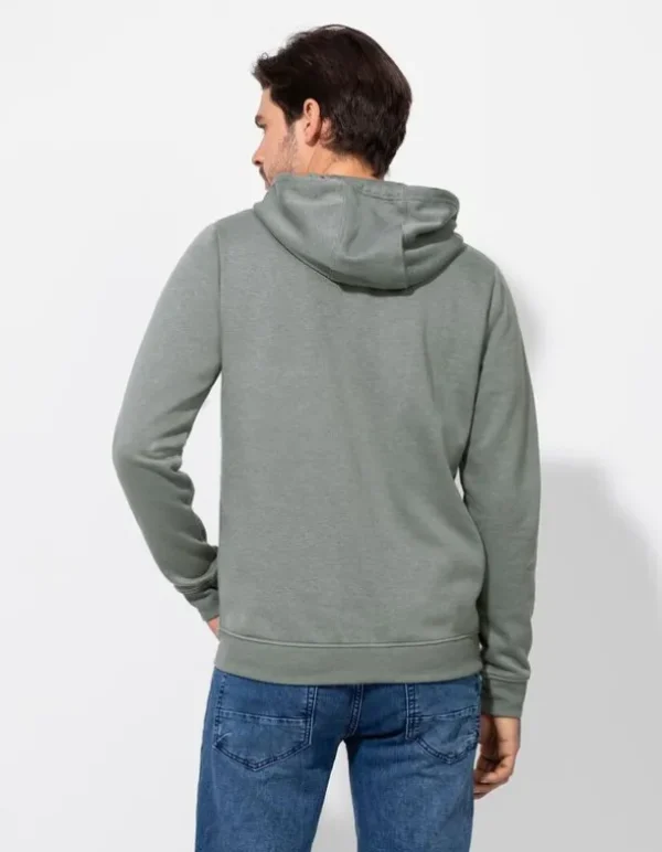 Sweatjacke - Kapuze mit Tunnelzug - dunkelgrün