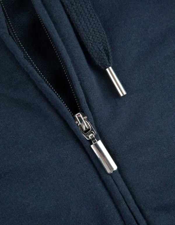 Sweatjacke - Kapuze mit Tunnelzug - dunkelblau