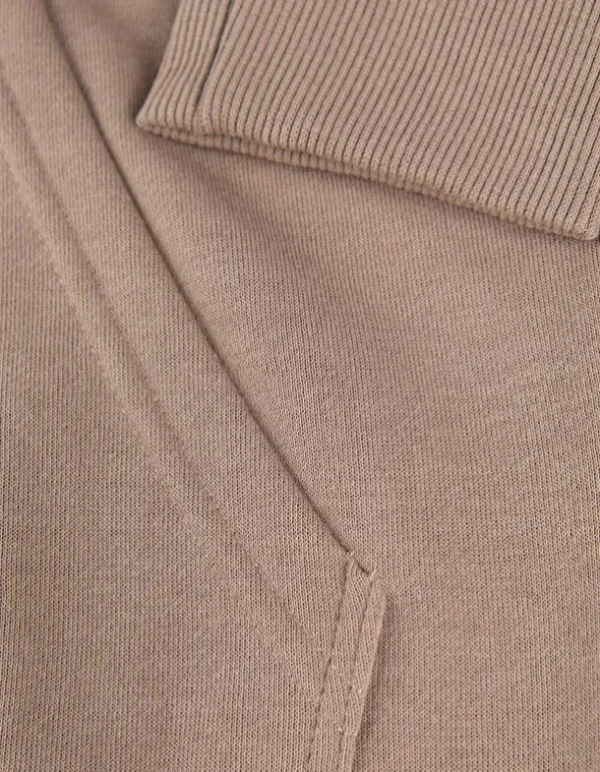 Sweatjacke - Kapuze mit Tunnelzug - hellbraun