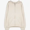 Sweatjacke - Loose Fit - beige